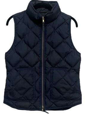 J.Crew navy down quilted puffer vest